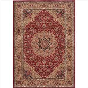 : Shaw Rugs 3V8 01800 Inspired Design Antique Manor Red Oriental Rug 