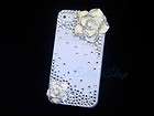 Crystal 3D Flower (Beige) iPhone 4 / 4S Case using Swarovski Elements 