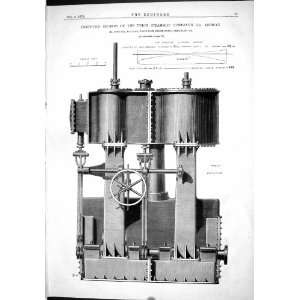   Engines Union Steam Ship African Engineering 1874