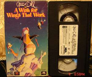 Opus n Bill in A Wish For Wings That Work Vhs Video 096898132930 