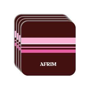Personal Name Gift   AFRIM Set of 4 Mini Mousepad Coasters (pink 