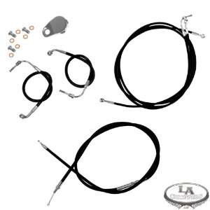  Cable Kit   FLTFLHFLHR   Stock Length ABS   Black 08 and 