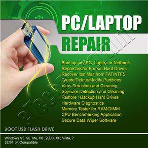 BOOT PC REPAIR USB DISK RECOVER WINDOWS FILES PASSWORDS 619659053697 