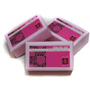    China Rose exfoliating soap with apricot seed   3 bars Beauty