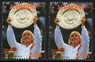 1987 MARTINA NAVRATILOVA Wimbledon Tennis Stamps #994/6  