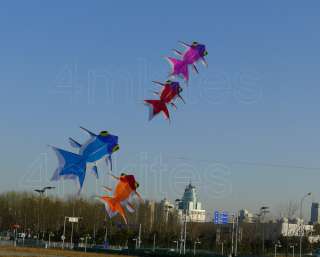 wholesale 5PCS goldfish kites/red /pink/gray/orange/blue/with flying 