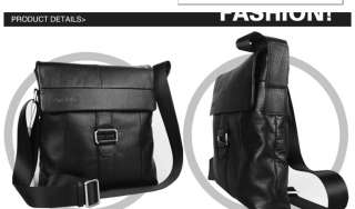   Genuine Leather Waterproof Shoulder Messenger Bag Black #MT 5028 3