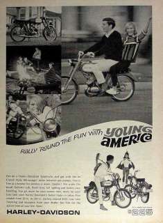   vintage print advertising for 1969 Harley Davidson 50cc motorcycle
