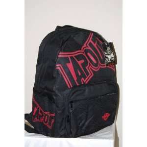  Tapout Red and Black Medium Size Standard Backpack 