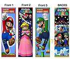 SUPER Mario Brothers BOOKMARK Double sided LAMINATED items in 