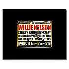 WILLIE NELSON   Stubbs Texas 2002   Black Matted Mini 