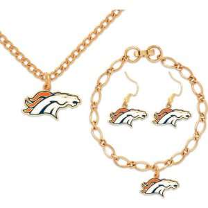  Denver Broncos Official Logo Jewelry Gift Set: Sports 