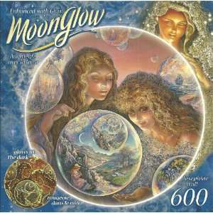   : Moon Glow Bubble World 600 Piece Round Jigsaw Puzzle: Toys & Games