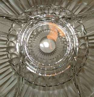 ELEGANT 1940s Round 5 part Divided Crystal Relish Tray  