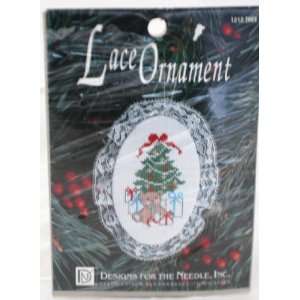  CHRISTMAS TREE LACE ORNAMENT COUNTED CROSS STITCH 