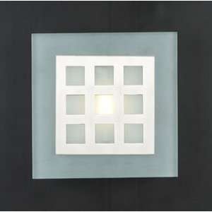   Bali Sconce   Satin Nickel Finish / Acid Frost Shade