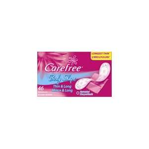 Carefree Body Shape Thin & Long To Go Pantiliners Unscented 46 ct