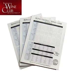 Blind Wine Tasting Game Score Pads   3 Pack:  Kitchen 