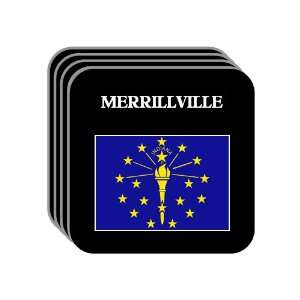  US State Flag   MERRILLVILLE, Indiana (IN) Set of 4 Mini 