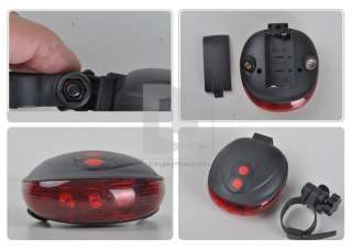 Bike Bicycle laser projector RED Laser Light Beam Rear Tail 3 LED 