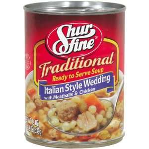 Shurfine Italian Style Wedding with Meatballs & Chicken Soup   12 Pack