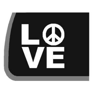  LOVE w/ Peace Sign Car Decal / Sticker: Automotive
