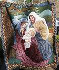 Religious JESUS MARY & JOSEPH The Holy Family Woven Tap