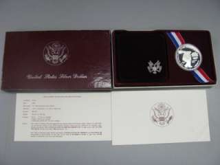 1983 US Mint Olympic Games Silver Proof Dollar Coin  