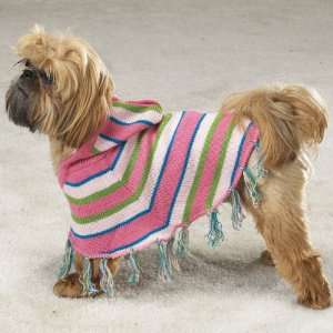  Casual Canine Fun Stripe Poncho Xsm Pink: Pet Supplies