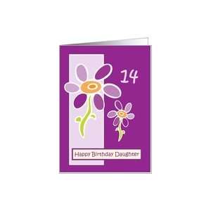   : 14th Birthday ,Daughter, Flowers in Purple, teen Card: Toys & Games