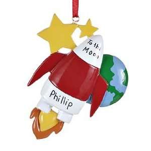  Personalized Spaceship Christmas Ornament: Home & Kitchen