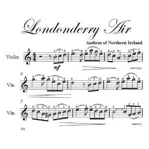  Londonderry Air Easy Violin Sheet Music Traditional 