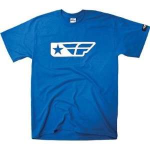 Fly Racing The F Star T Shirt   Medium/Blue Automotive