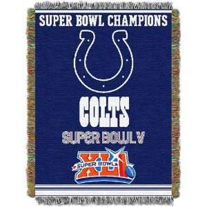Indianapolis Colts NFL Super Bowl Commemorative Woven Tapestry Throw 