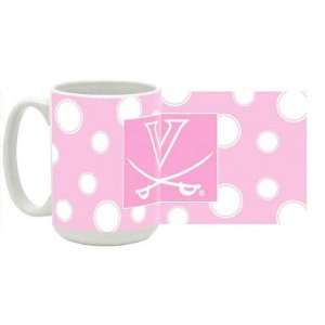  Virginia Cavaliers   Pink Polka Dot   Mug: Sports 