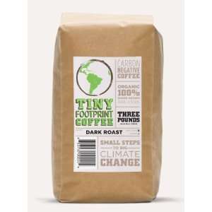 Tiny Footprint Coffee Organic Dark Roast Whole Bean Coffee, 3 Pound 