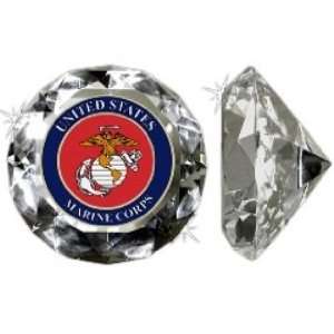 US Marine Corps Crystal Diamond Paperweight  Sports 
