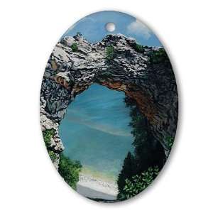  Arch Rock Ornament Great lakes Oval Ornament by CafePress 