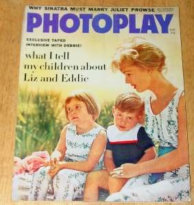 1962 PHOTOPLAY Magazine Debbie Reynolds w/ her Children  
