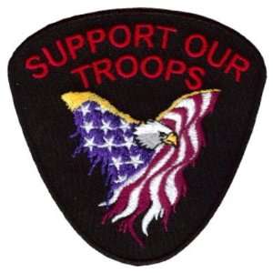  SUPPORT OUR TROOPS EAGLE US FLAG VET Biker Vest Patch 