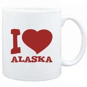  Mug White  I LOVE Alaska  Usa States