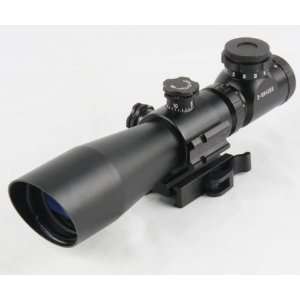  Tactical Weaver Red Green Blue Quick Release Illuminated Rifle Scope 