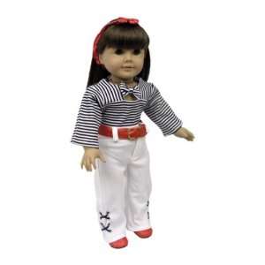  American Girl Doll Clothes Nautical Sailor Outfit: Toys 