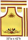 Provence Rooster Cotton Fabric ~ apron panel BTY