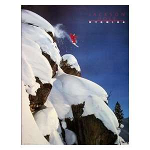   : Big Air In Jackson Hole Snow Skiing Poster Print: Home & Kitchen