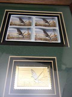 Ducks Unlimited 1990 Waterfowl Stamp Year Block Framed  