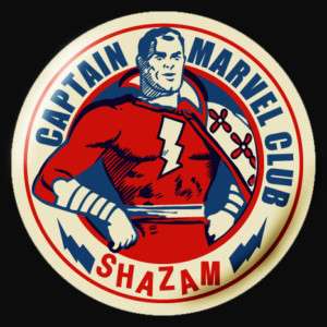 Captain Marvel Club Shazam 2 1/4 Repro Pinback Button  