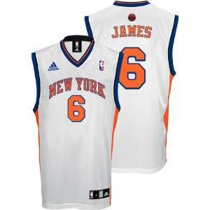 LeBron James Jersey adidas White Replica #6 New York Knicks Jersey 