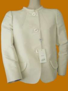 4k ARMANI COLLEZIONI NEW Ivory Color Stunning Formal Lined Jacket 
