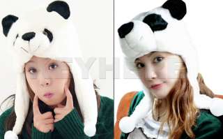 Cartoon Animal Panda Fluffy Plush Warm Hat Cap Beanie  